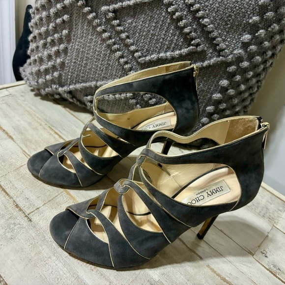 ❤️Jimmy Choo Leashed Piped Cutout Sandal-Sz 10.5 - Picture 2 of 8